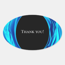 Dank u Sticker – Metallic Blue Roos Design