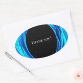 Dank u Sticker – Metallic Blue Roos Design (Envelop)