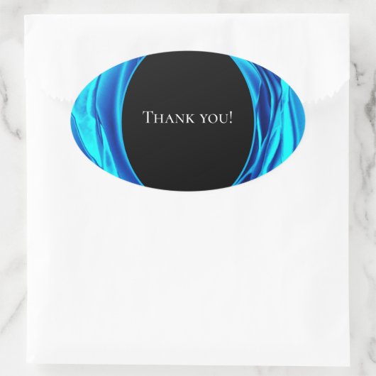 Dank u Sticker – Metallic Blue Roos Design (Tas)