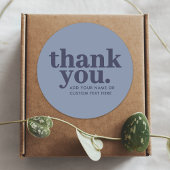 Dank u, Sticker | Minimaal blauw en marine