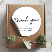 Dank u, Sticker | Minimale typografie wit