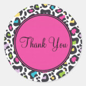 Dank u Sticker | Neonluipaard (Voorkant)