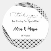 Dank u Sticker Palestina Olijfbruiloft (Voorkant)