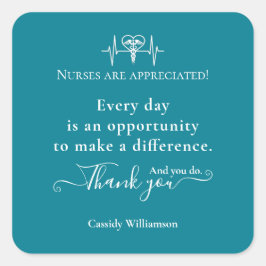 Dank u Sticker Patiënt aan verpleegkundige Geperso