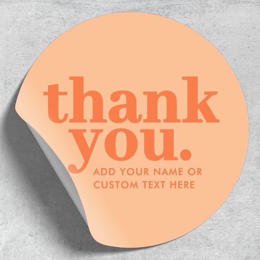 Dank u, Sticker | Retro  Perzik Sinaasappel