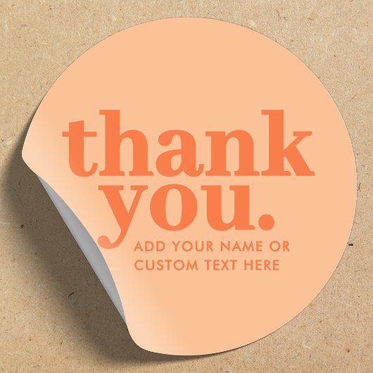 Dank u, Sticker | Retro  Perzik Sinaasappel