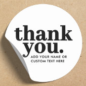 Dank u, Sticker | Retro zwart en wit