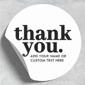 Dank u, Sticker | Retro zwart en wit
