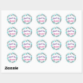 Dank u Sticker, voeg Jouw naam toe, Ronde Sticker (Vel)