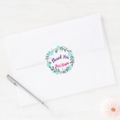 Dank u Sticker, voeg Jouw naam toe, Ronde Sticker (Envelop)