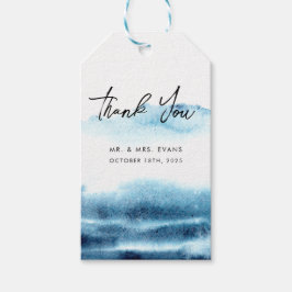 Dank u Sticker voor een moderne bruiloft. Cadeaulabel