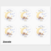 Dank u sticker voor het baby shower. (Vel)