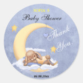Dank u sticker voor het baby shower. (Voorkant)