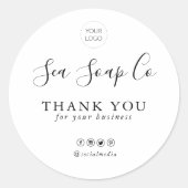 Dank u Sticker | Zakelijk (Voorkant)