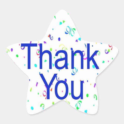 Dank u Stickers met Streamers (Voorkant)