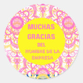 Dank u- stickers "muchas gracias" (Spaans) (Voorkant)