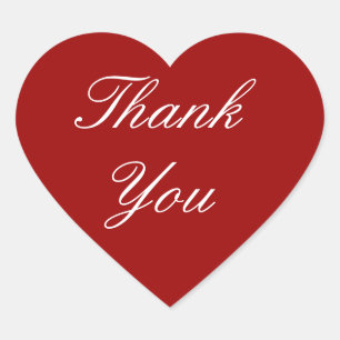 Dank u Stickers op Red Heart