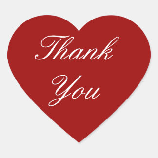 Dank u Stickers op Red Heart