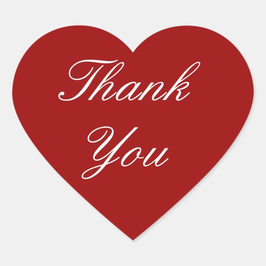 Dank u Stickers op Red Heart (Voorkant)