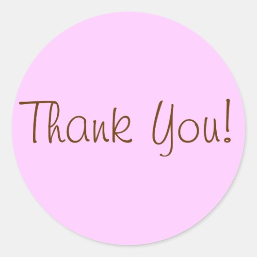 Dank u Stickers! Ronde Sticker (Voorkant)