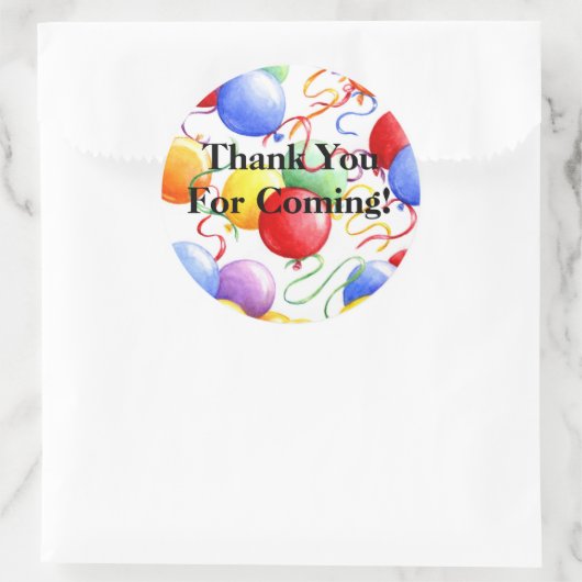 Dank u Stickers Verjaardagsfeestballonnen Roun (Tas)