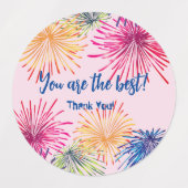 Dank u Stickers voor de decoratieve ronde (Design 2)