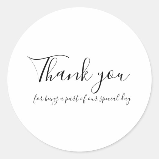 Dank u Stickers voor de huwelijksgunsten (Voorkant)