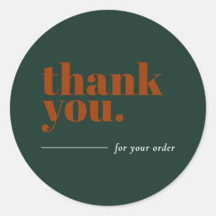 Dank u Stickers voor Klein Bedrijf Groen Sinaasapp