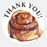 Dank u Sticky Bun Cinnamon Roll Stickers