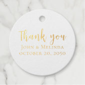 Dank U Stijlvolle Eenvoudige Monogram Minimalist Bedankjes Labels (Voorkant)