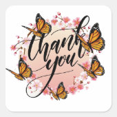 Dank u Stikker Vierkante Sticker (Voorkant)