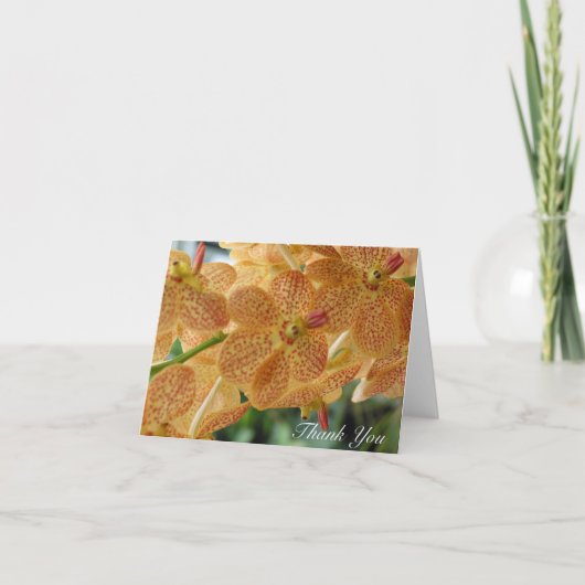 Dank u stippelde Orchidee (Spatie binnen) Bedankkaart (Voorkant)