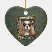 Dank u - Stone Paws - Cavalier Keramisch Ornament (Achterkant)