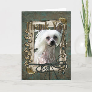 Dank u - Stone Paws - Chinese Crested - Kahlo Bedankkaart