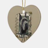 Dank u - Stone Paws - Geweldig gesteente - Grijs Keramisch Ornament (Links)