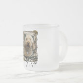 Dank u - Stone Paws - GoldenDoodle Matglas Koffiemok (Voorkant rechts)