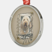 Dank u - Stone Paws - GoldenDoodle Metalen Ornament (Links)