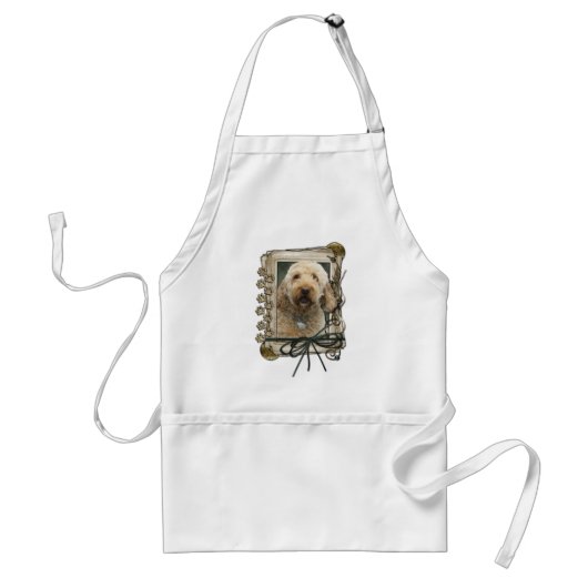 Dank u - Stone Paws - GoldenDoodle Standaard Schort (Voorkant)
