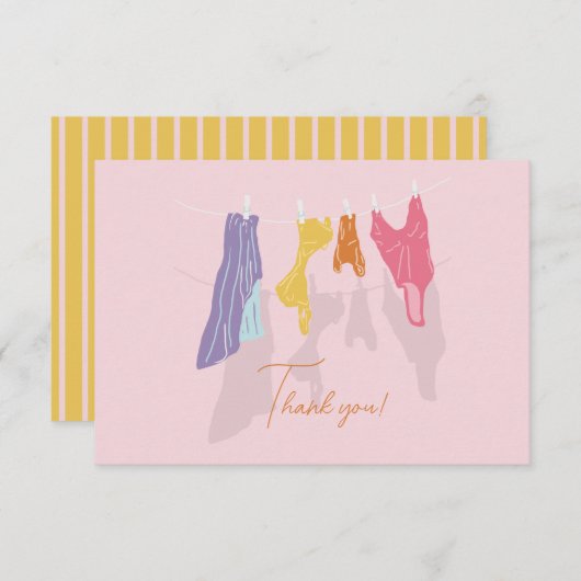 Dank u Strand Thema Bedankkaart (Voorkant / Achterkant)