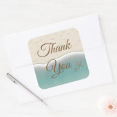Dank u strand thema oceanische bruiloft stickers (Envelop)