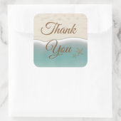Dank u strand thema oceanische bruiloft stickers (Tas)