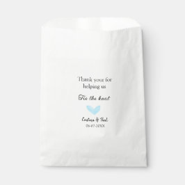 Dank u stropdas de Knoop Blue Heart bruiloft rusti Bedankzakje