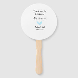 Dank u stropdas de Knoop Blue Heart bruiloft rusti Handwaaier