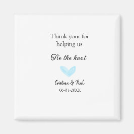 Dank u stropdas de Knoop Blue Heart bruiloft rusti Magneet