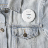 Dank u stropdas de Knoop Blue Heart bruiloft rusti Ronde Button 5,7 Cm (In situ)