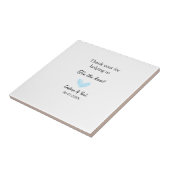 Dank u stropdas de Knoop Blue Heart bruiloft rusti Tegeltje (Zijkant)