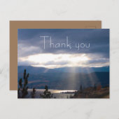 Dank u Sun Rays Lakeshore Storm Clouds Briefkaart (Voorkant / Achterkant)