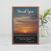 Dank u Sunset Tropical Sun Natuur Custom Kaart (Staand voorkant)