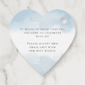 Dank u Swash Namen Lichtblauwe bruiloft Bedankjes Labels (Achterkant)