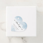 Dank u Swash Namen Lichtblauwe bruiloft Bedankjes Labels (In situ)